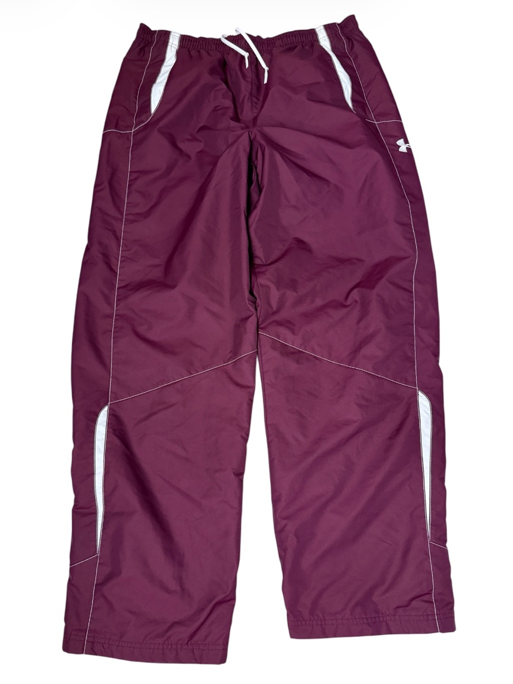 Under Armour athletic pants burgundy white size large